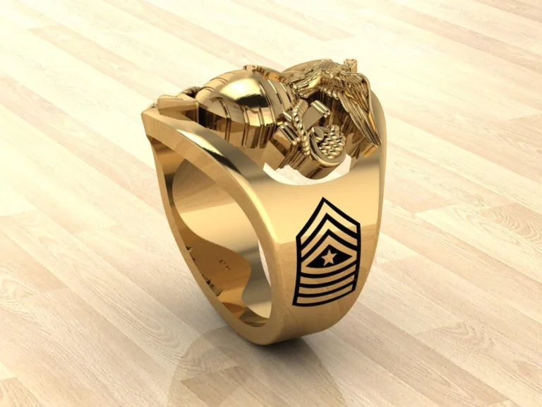 Custom Gold Marine Corps Ring with SgtMaj Rank and Years of Service MR100 High Definition Solid 14K Gold Marine Corps Rings 10 1024x1024 768x576